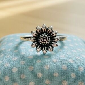 Silver Sunflower Ring